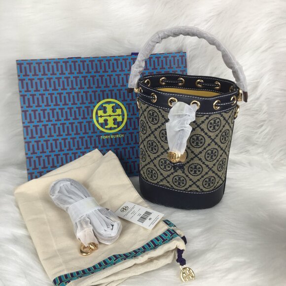 Tory Burch Handbags - NEW Tory Burch Mini T Monogram Bucket Bag